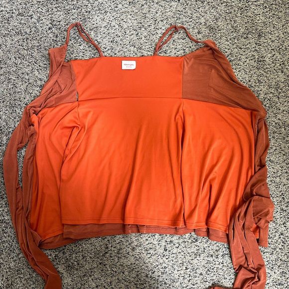 Showpo Wrap Mini Tank Dress, Rust Orange Size 6 - Picture 5 of 6